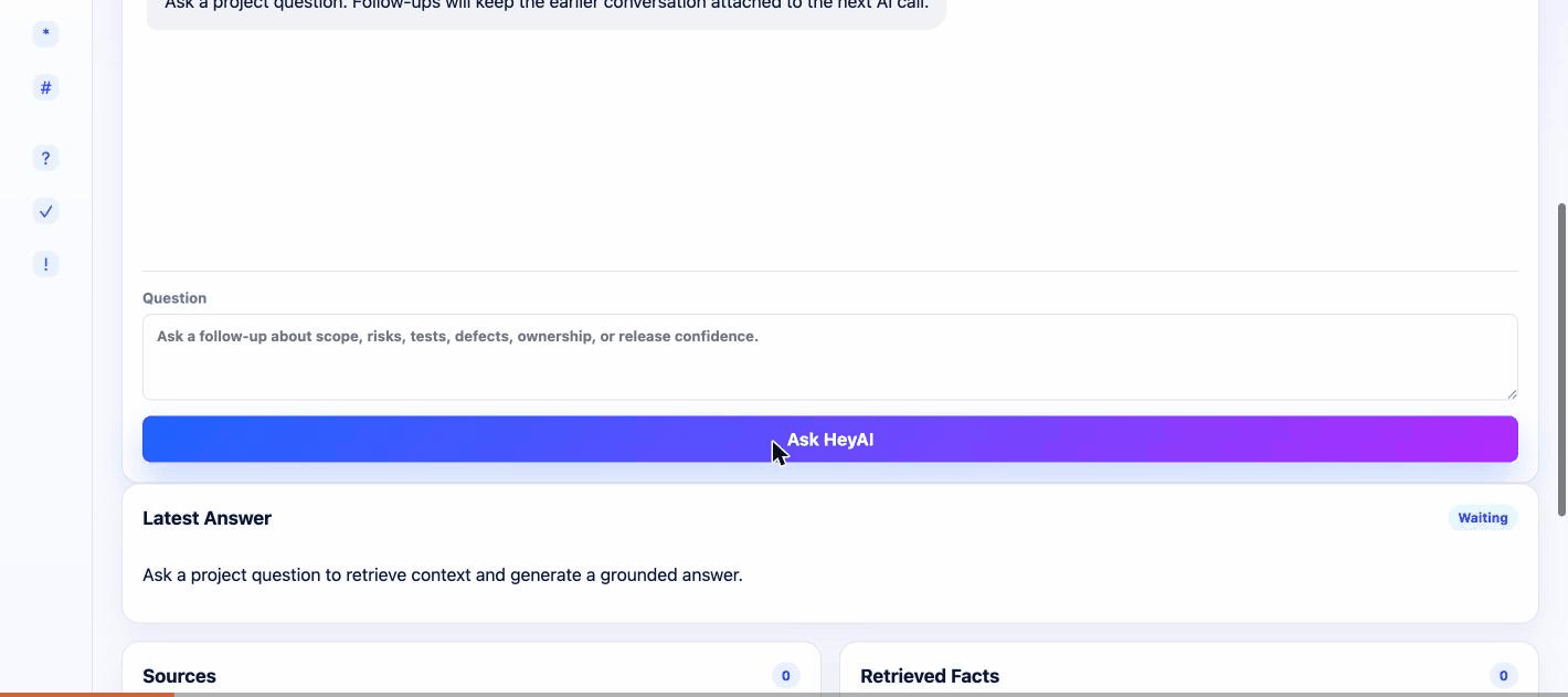 Ask HeyAI project conversation flow